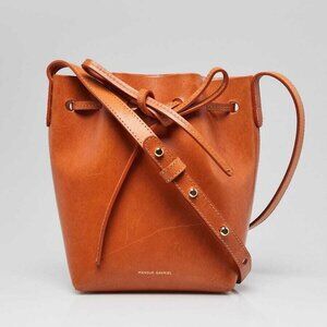 Mansur Gavriel Cammello/Rosa Vegetable Leather Mini Mini Bucket Bag